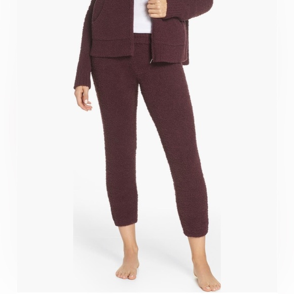 UGG KYLEIGH Womens Deep Port Purple Fluffy Cozy Knit Pants Large - Picture 1 of 8